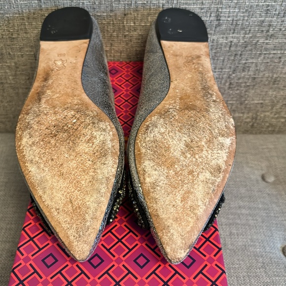 Tory Burch Vanessa Flat with Crystal Bow Detail - Picture 4 of 9